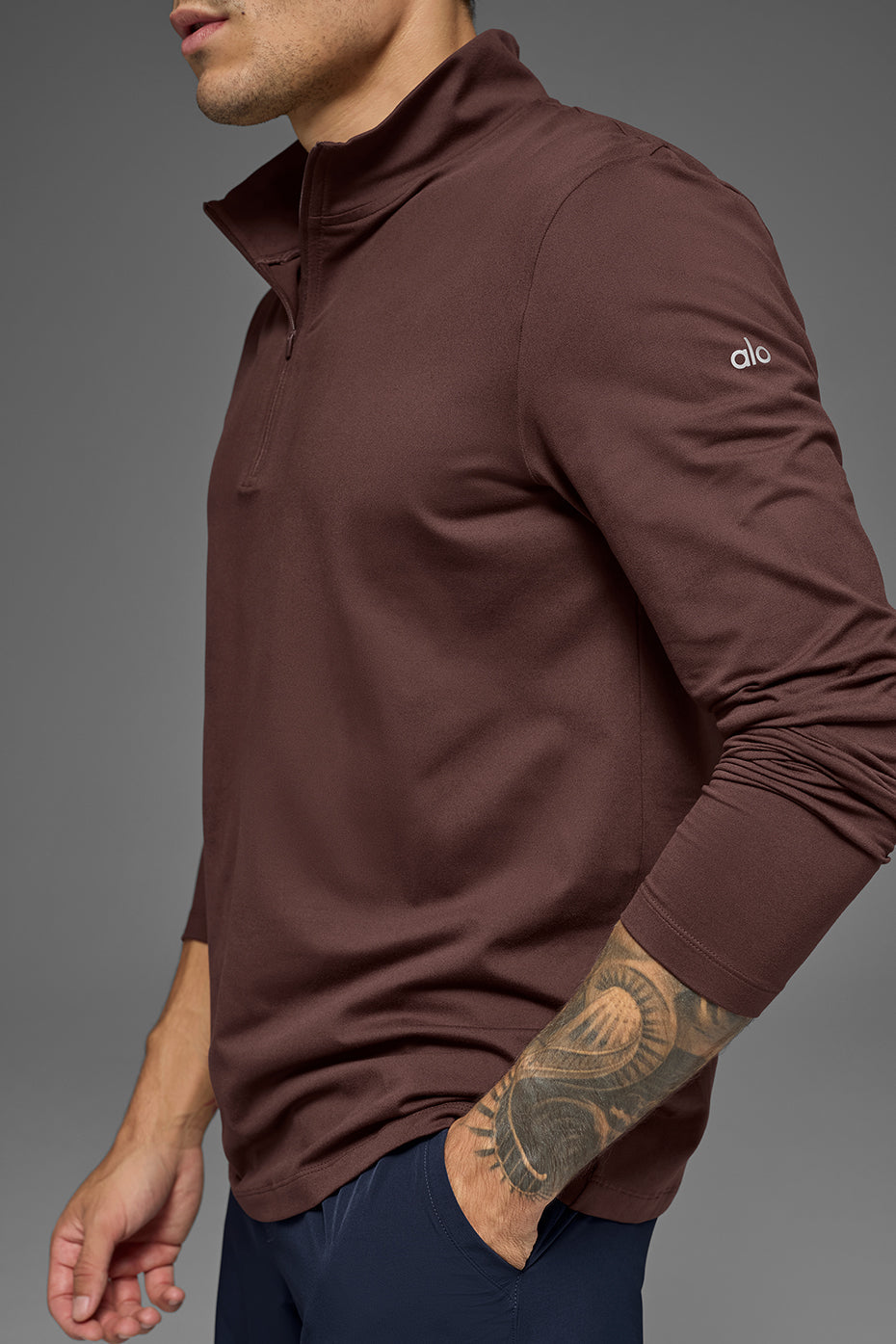 Conquer 1/4 Zip Reform Long Sleeve - Brownstone