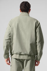 Light Weight Takeaway Track Pullover - Limestone