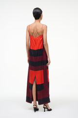 MAE SILK DRESS | RUBY PRISM