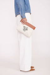 Custom STAUD x C.Bonz Duckie Zip Pouch | Cream Tan