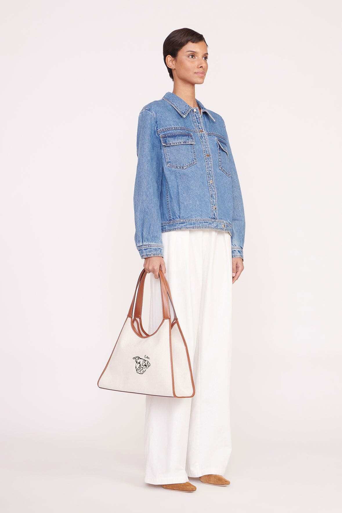 Custom STAUD x C.Bonz Soft Rey Bag | Cream Tan