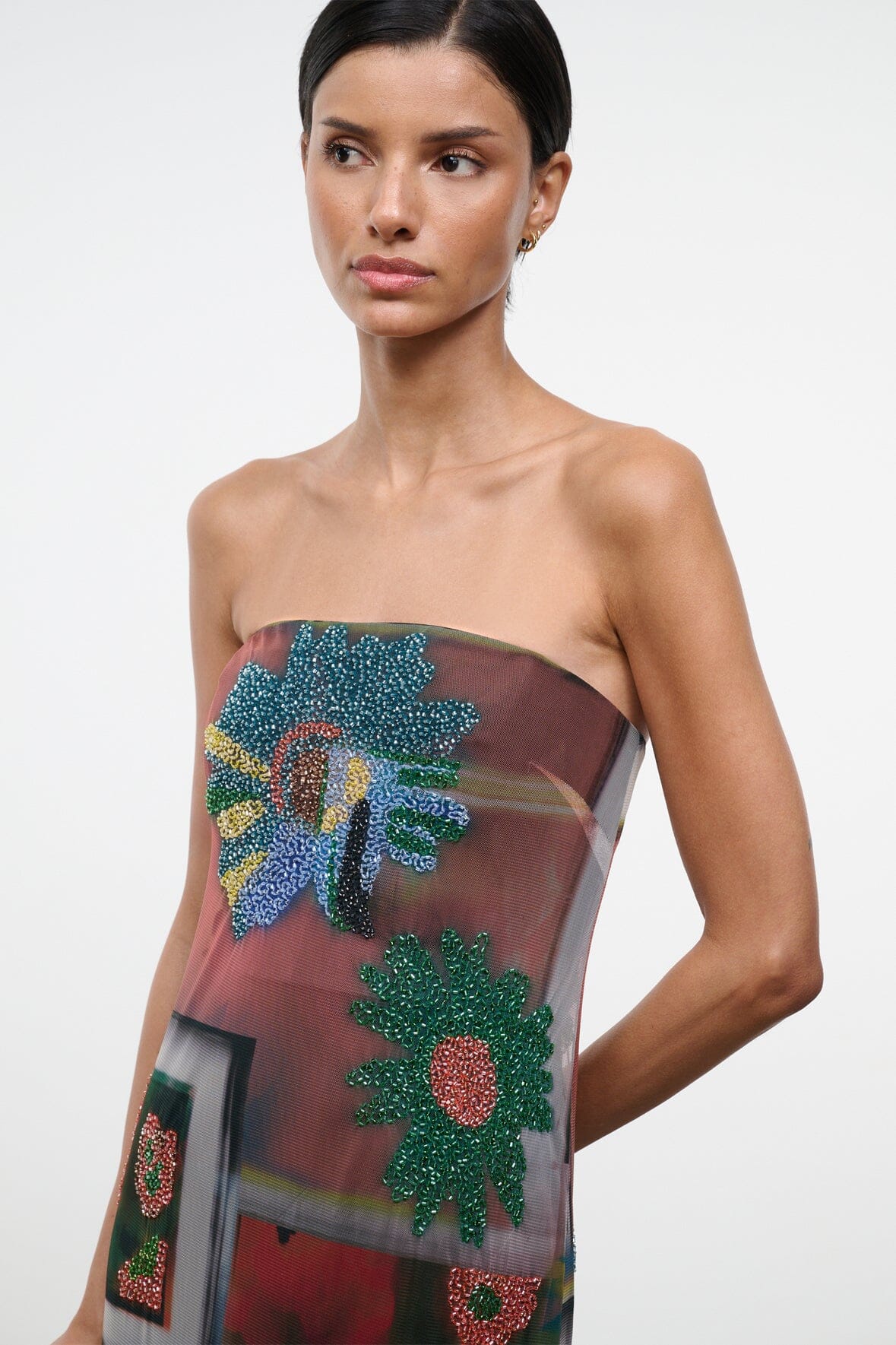 Liliana Dress | Beaded Superbloom Scarf