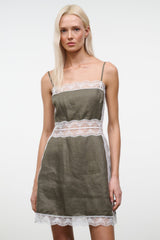 AMALINA LINEN MINI DRESS | THYME