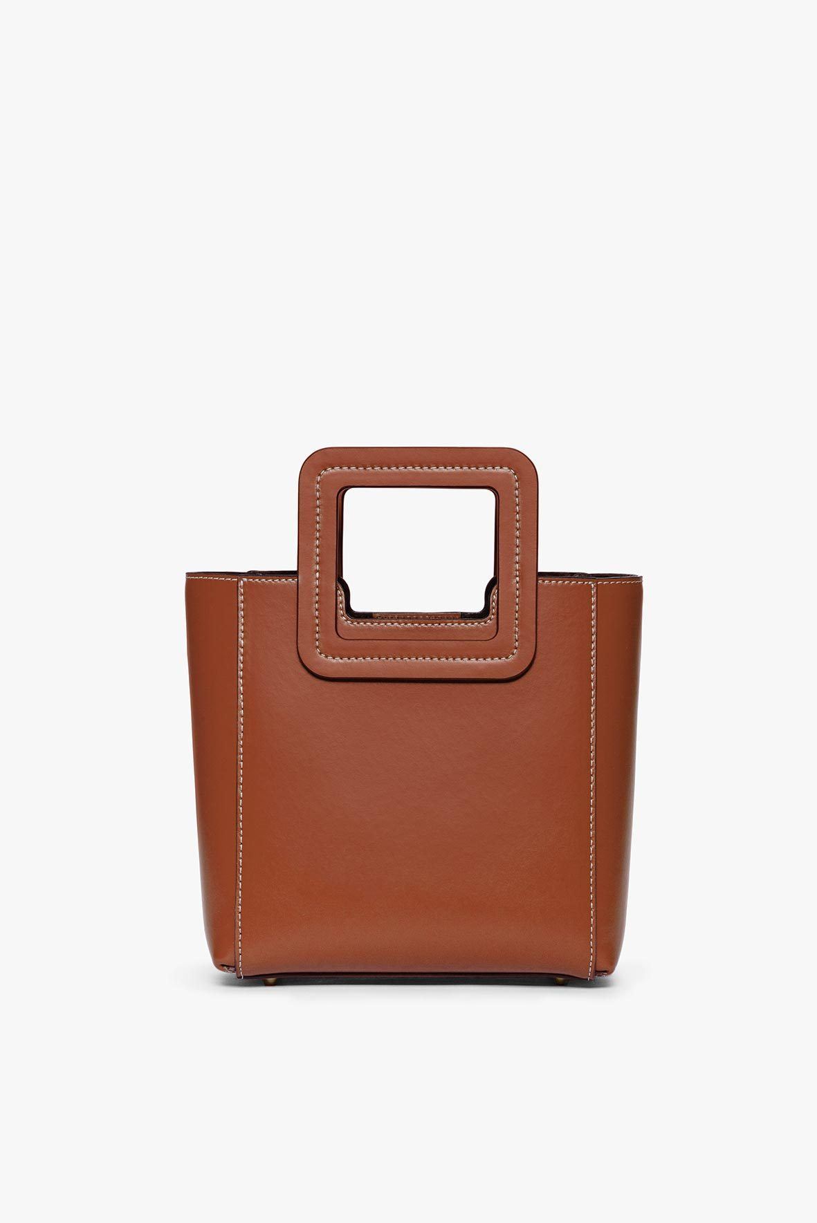 Mini Shirley Leather Bag | Saddle