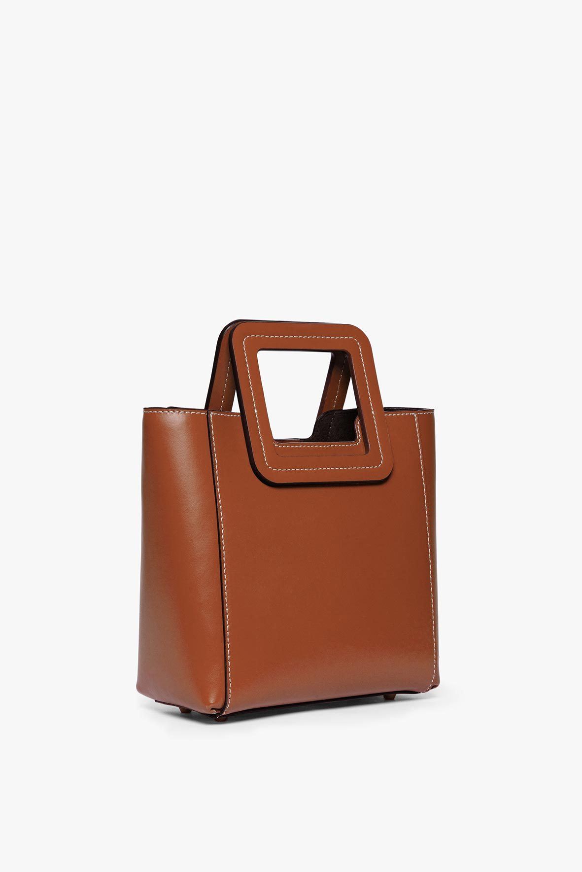 Mini Shirley Leather Bag | Saddle