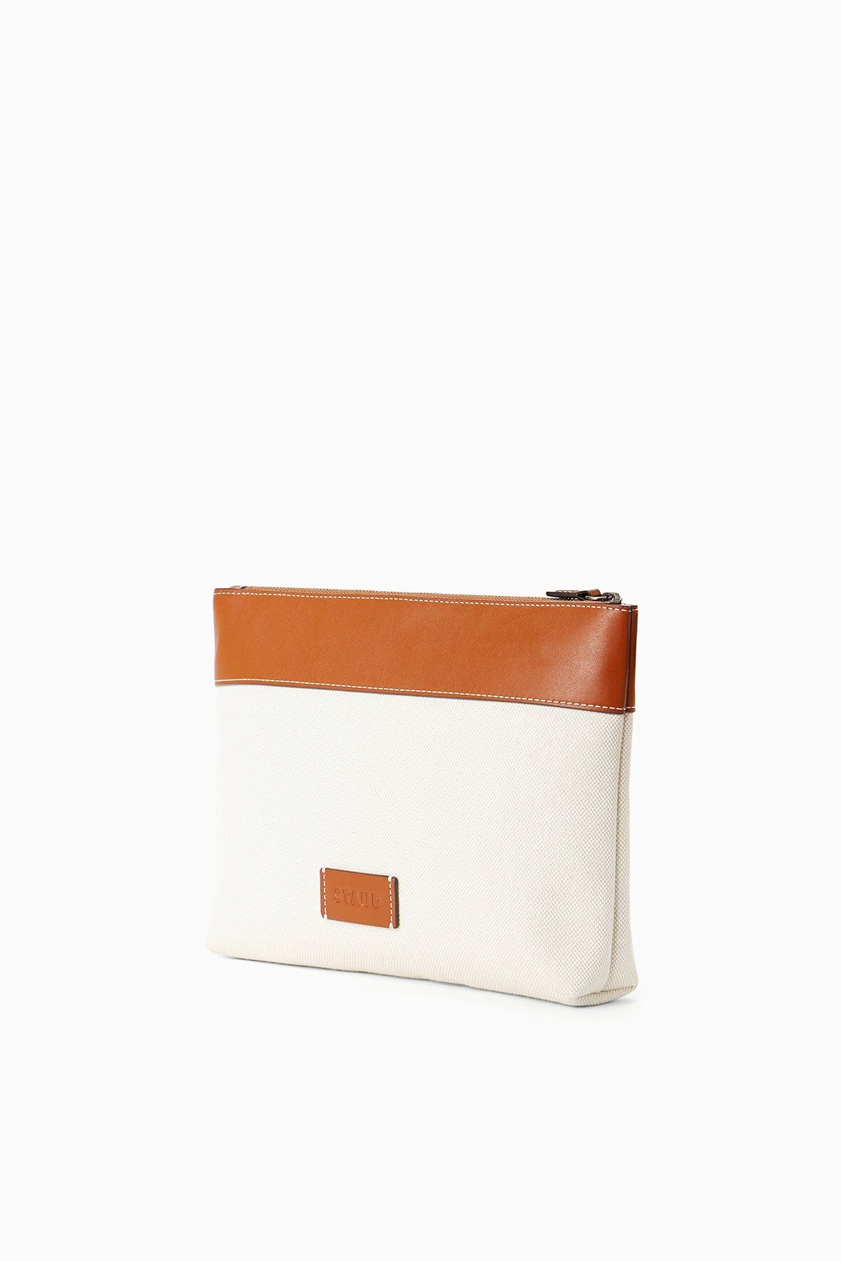 Custom STAUD x C.Bonz Duckie Zip Pouch | Cream Tan