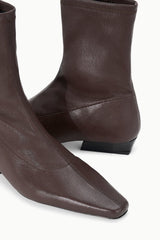 Wally Sock Flat Ankle Boot | Espresso