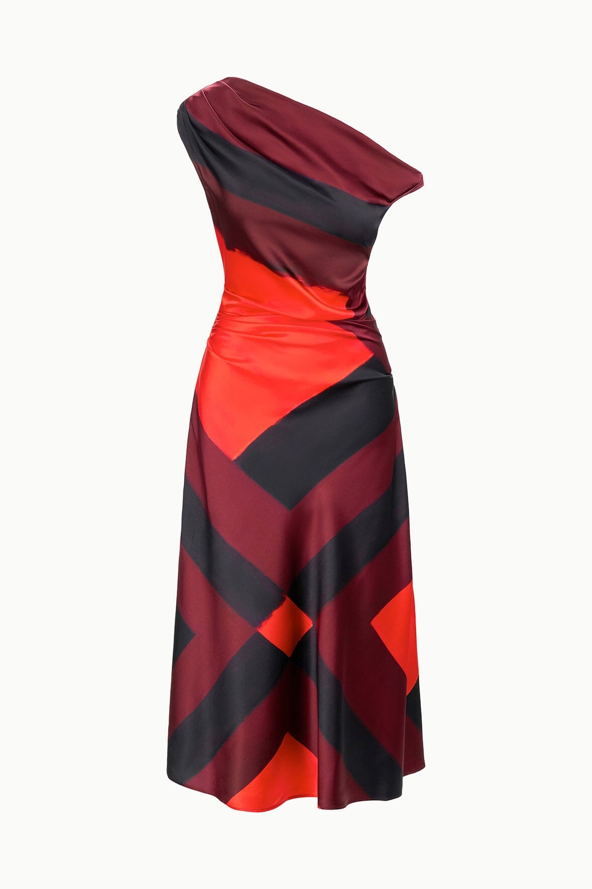 PHARE SILK DRESS | RUBY PRISM