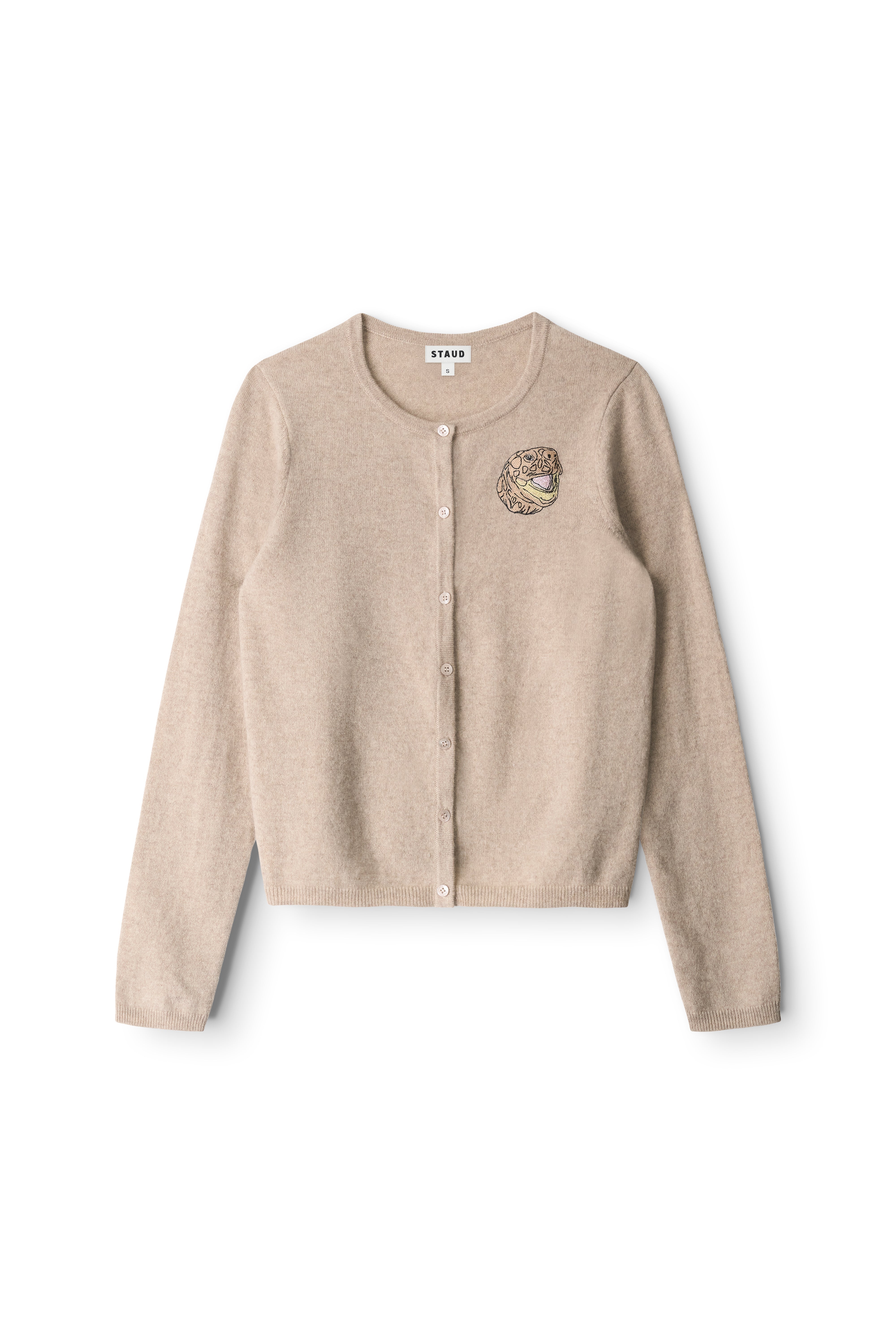 Custom STAUD x C.Bonz Midnight Cashmere Cardigan | Stone