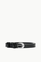 SLIM MOON BUCKLE BELT - 13MM | BLACK SILVER