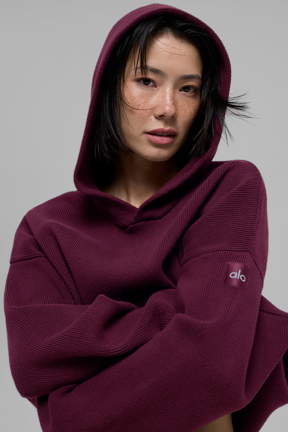 Scholar Hooded Sweater - Burgundy