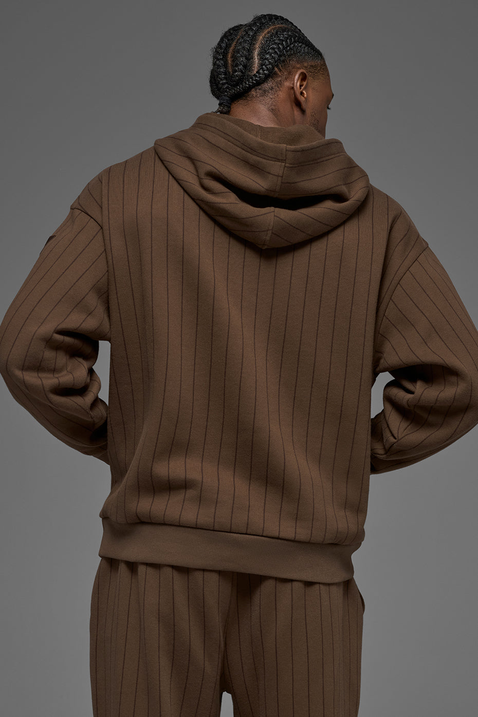 Pinstripe Hoodie - Espresso Pinstripe