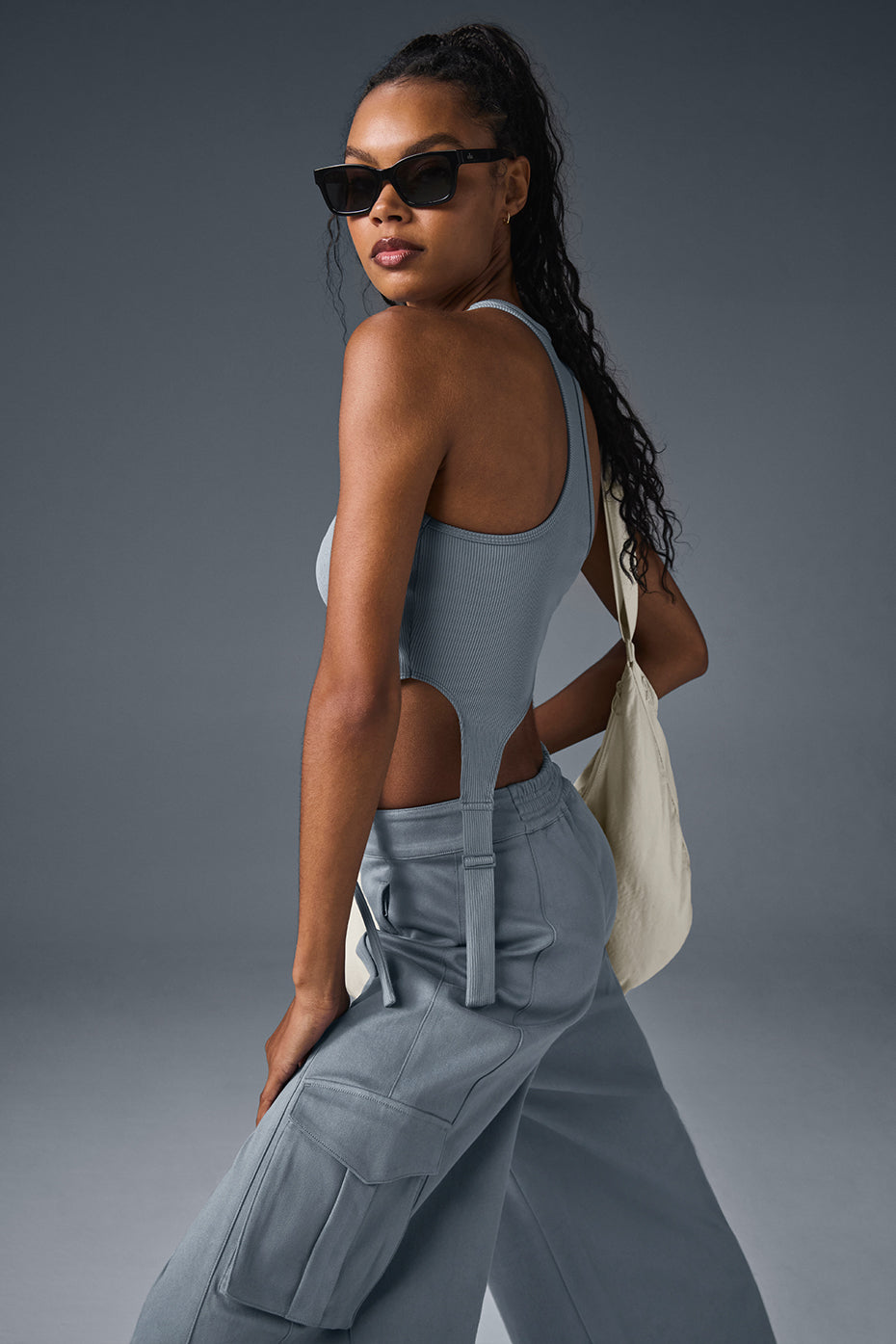 Alosoft Ribbed Revelation Tank - Steel Grey