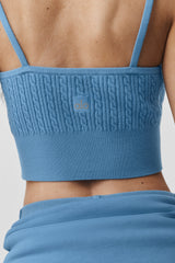 Mini Cable Sweater Tank - California Blue