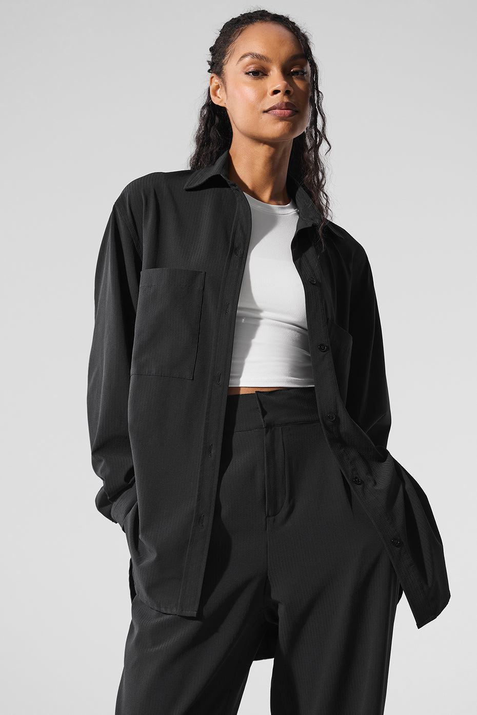 Dreamscape Button Down Long Sleeve - Black