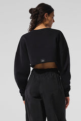 Extreme Cropped Pullover - Black