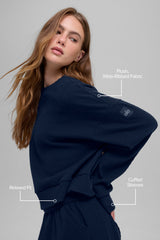 Muse Crew Neck Pullover - Navy