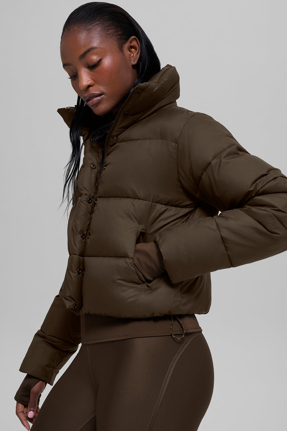 Gold Rush Puffer - Espresso