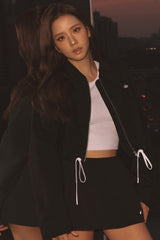 Cropped Fan Favorite Full Zip Jacket - Black