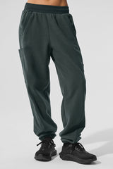 Polar Fleece Wintry Mix Pant - Charcoal Green
