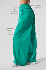 Breezy Wide Leg Pant (Long) - Spruce Green
