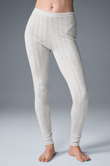 Pointelle Sweater High-Waist Be Mine Legging - Light Grey Heather