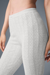 Pointelle Sweater High-Waist Be Mine Legging - Light Grey Heather