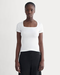 The Form Square-Neck Top | White