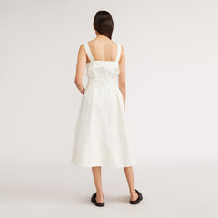 The Organic Cotton Herringbone Dress | Bone