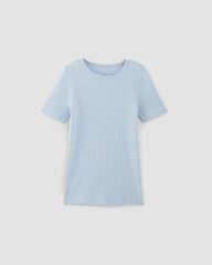 The Luxe Rib Crew | Chambray Blue