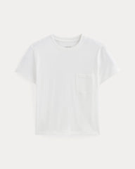 The Box-Cut Tee in Essential Cotton | White | Pocket