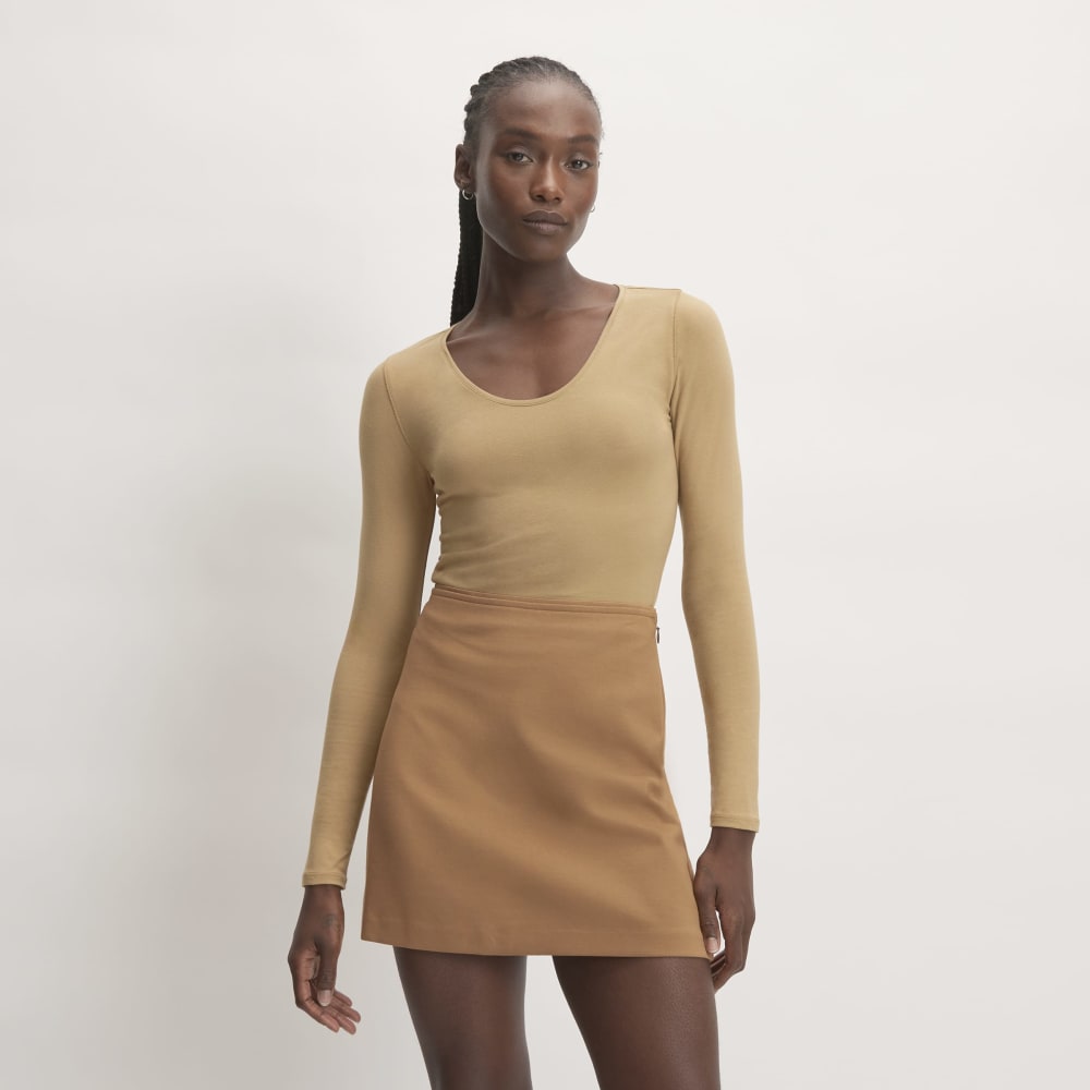The Supima® Form Ballet Neck Tee | Tiger's Eye