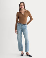 Low-Rise Straight Jean | Tungsten Scratch