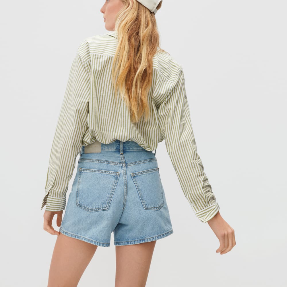The A-Line Denim Short | Powder Blue