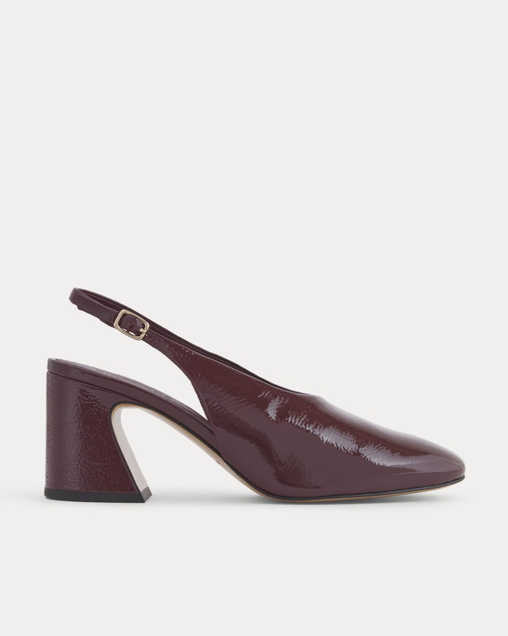 Curved Slingback Heel | Burgundy