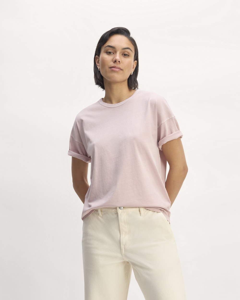 The Boyfriend Tee in Essential Cotton | Dusty Rose