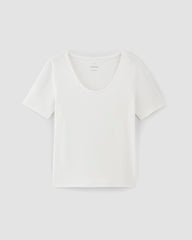 The Form Scoop-Neck Tee | White