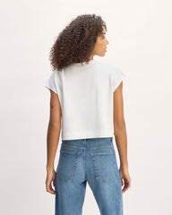 The Muscle Cropped Tee in Essential Cotton | White