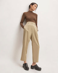The Draper Tapered Pant in Buttersmooth | Cornstalk / Black