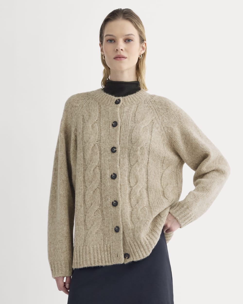 Cloud Cable Cardigan | Heathered Oatmeal