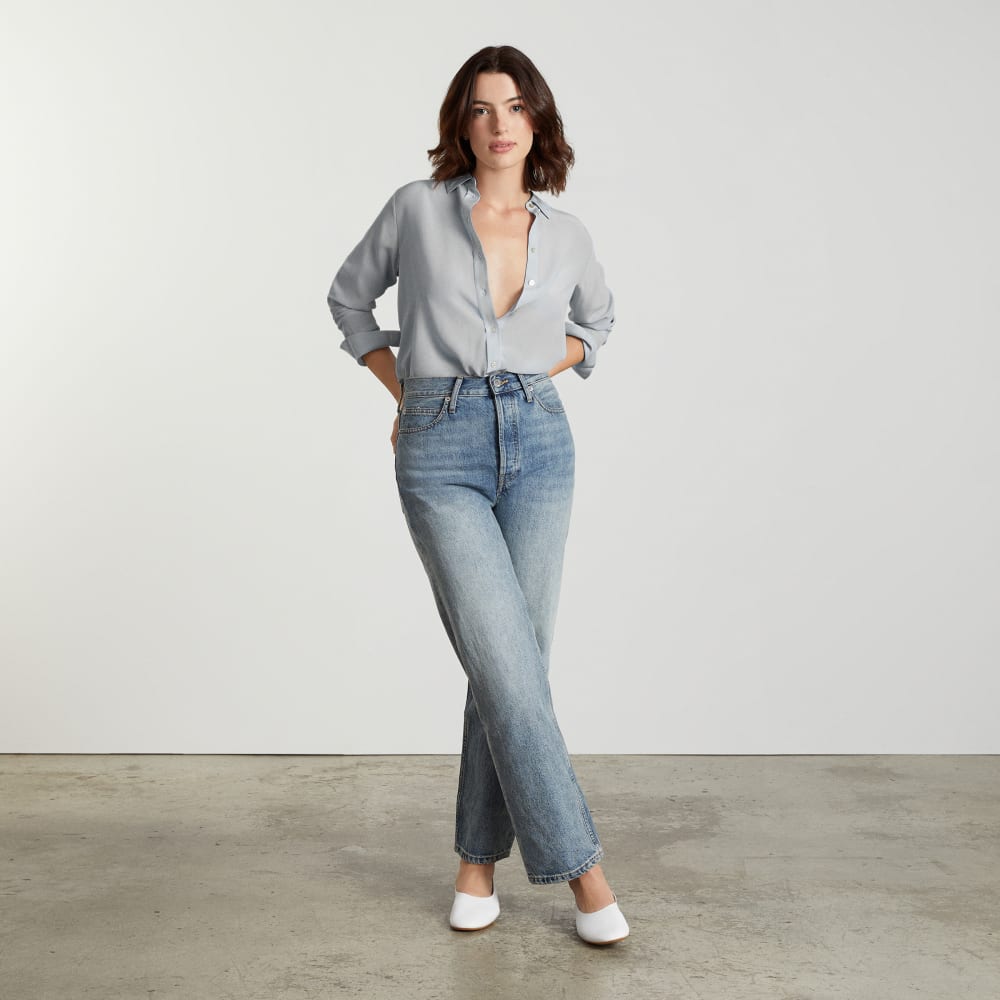 The Must-Have Shirt in Washable Silk | Sky