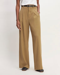 The Italian Wool Way-High® Drape Pant | Camel