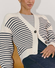 The Boxy Cardigan in Everyday Cotton | Canvas / Navy