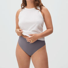 The Invisible High-Rise Thong | Plum Grey
