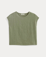 The Muscle Top in Linen | Sage Green
