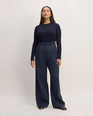 The Viscose Knit Crew | Navy
