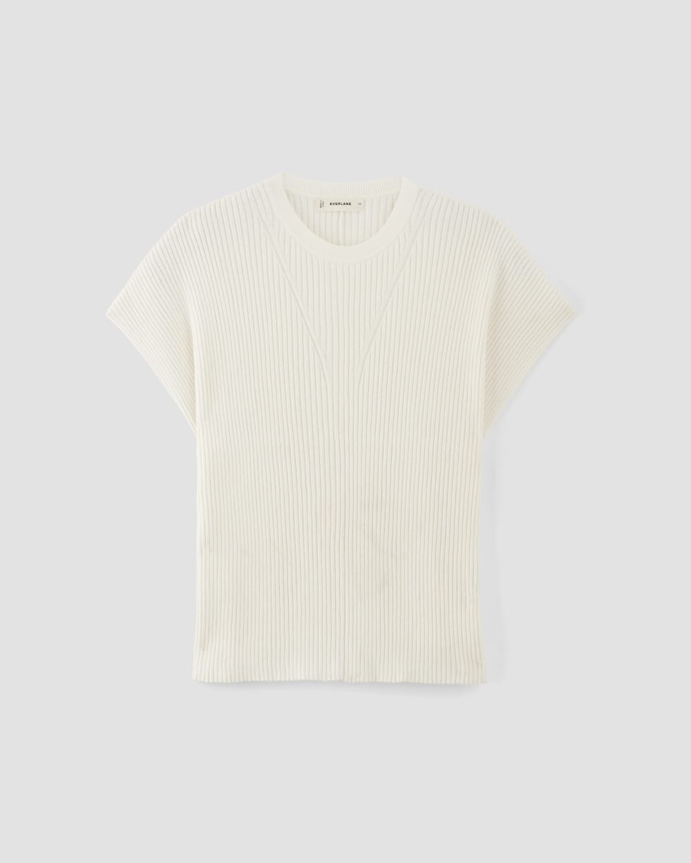 The Cotton Knit Caftan Top | Bone