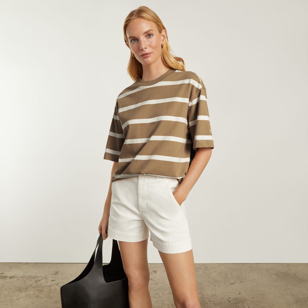 The Premium Weight Relaxed Tee | Iced Coffee / Tan