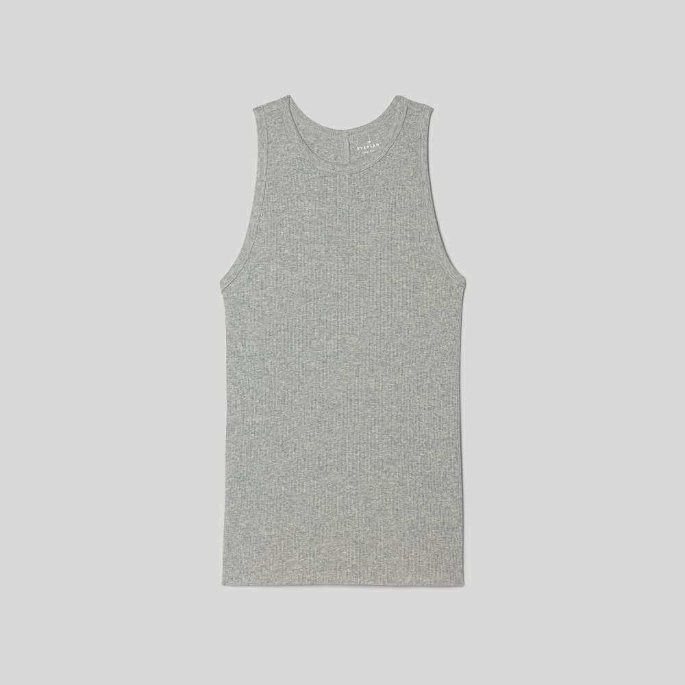 The Luxe Rib Racerback Tank | Heathered Grey