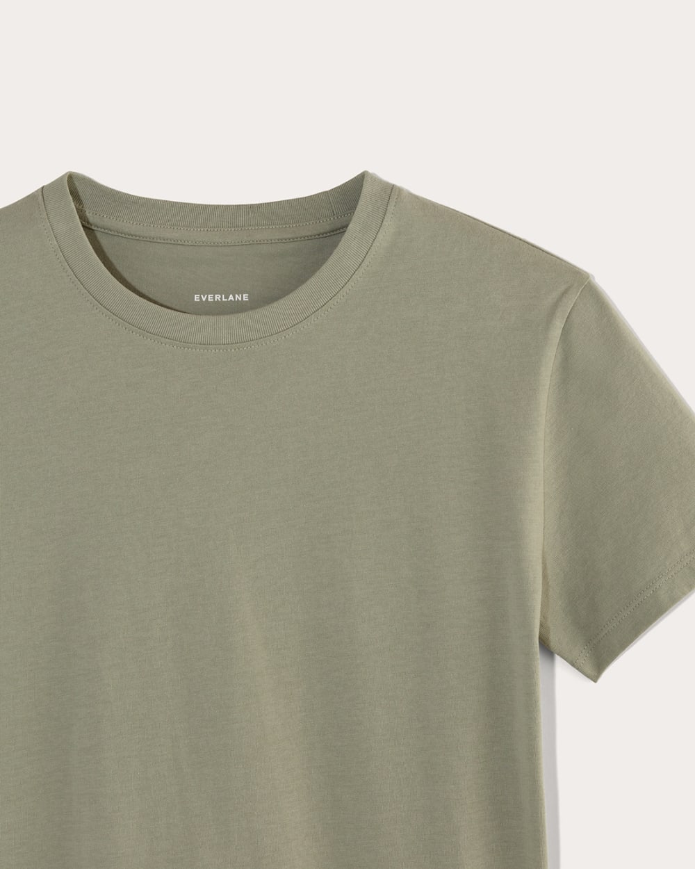 The Box-Cut Tee in Essential Cotton | Sage Green | No Pocket